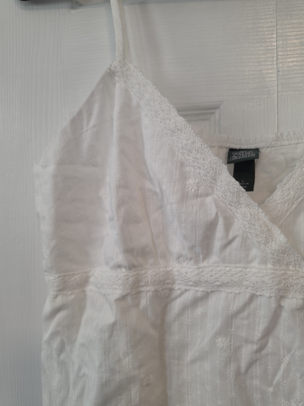 wild fable White Eyelet Cotton Embroidered A-line Mini Dress Size Large NWT - Picture 4 of 9